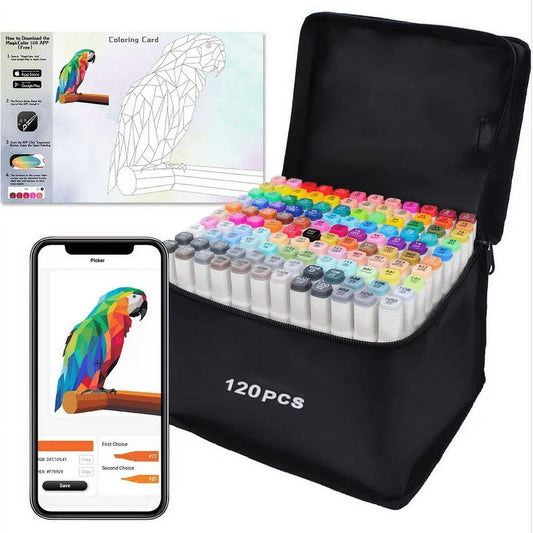 Panbear Alcohol Art Markers Set, 120 Pieces