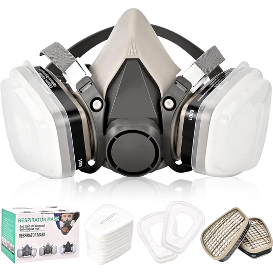 XINBTK Reusable Half Face Cover 6200 Respirator Mask, Gas Mask for for Painting, Woodworking, Construction, Sanding, Spraying, Chemicals