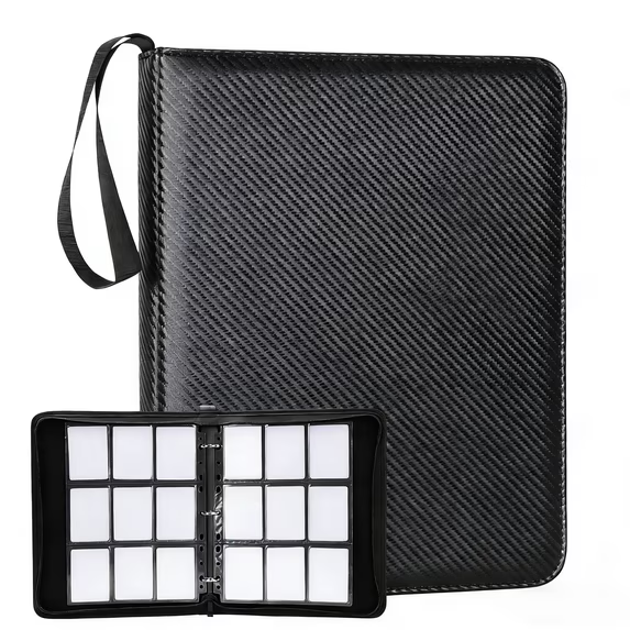 9-Pocket Card Binder,YUYAFN 900 Double-Sided Zip Card Sleeves Collection Binder,Baseball Card Collector Album with 50 Removable Card Sleeves,Card Folder for Collectible Card,Sports Card and Game Card