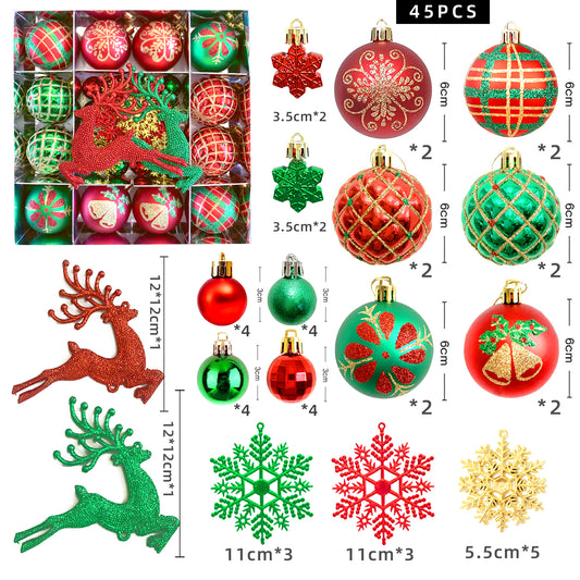 Christmas Ball Ornament Set, 34 Pieces Christmas Tree Ornaments For Christmas Tree Decoration Multicolor Shatterproof Christmas Balls For Holiday Party Wreath Garland Home Interior Decoration Gifts