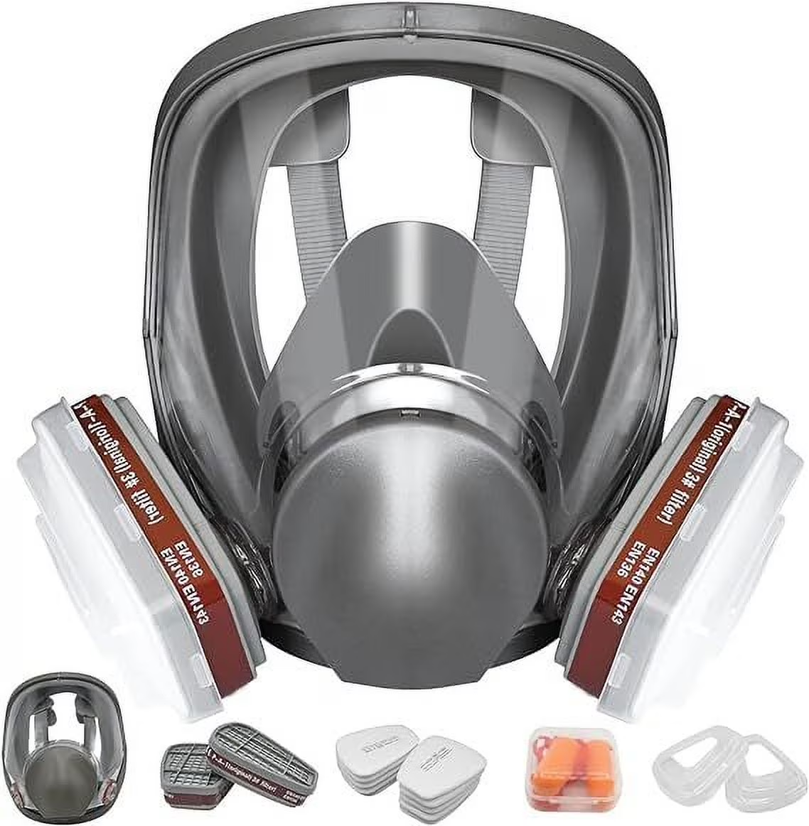 Reusable Full Face Respirаtor mask , Full Face Gas Mask Survival Nuclear and Chemicalask for Painting, Dust, Resin, Welding, Organic Vapor, Woodworking, Sanding, Chemical