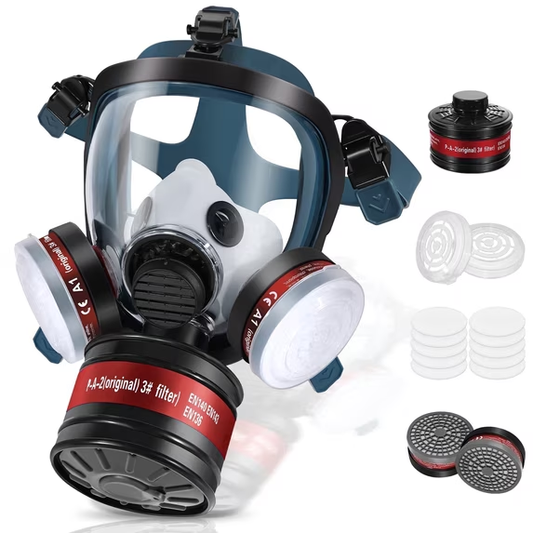 Gas Masks - Full Face Respirator Gas Mask for Chemical, Spray Paint, Epoxy Resin, Welding, Sanding