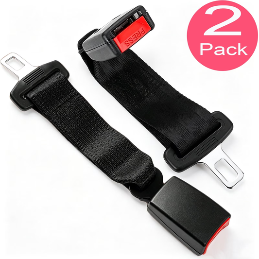 QIYFDDF Seat Belt Extender for Cars， 2 Pack 11.42-inch， Automobile universal seat belt extension buckle(0.846"/21.5mm Tongue Width)