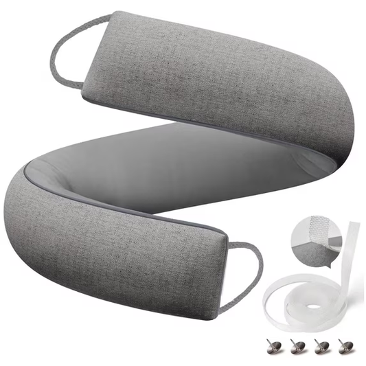 ZHIJYBO 36in Weighted Door Draft Stopper, Under Door Draft Blocker For Reduce Hot Cold Air Wind Noise, Heavy Duty Under Door Draftfor Easy Install, Sound Proofing Gap Filler, Gray