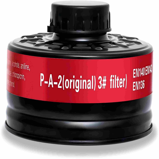 CRJKIJ 40MM Gas Mask Filters, 40mm Respirator Activated Carbon Filters for Full Face Respirator Mask Against Formaldehyde, Organic Vapor, Industrial Gas, Chemical, Dust, Spray, Welding