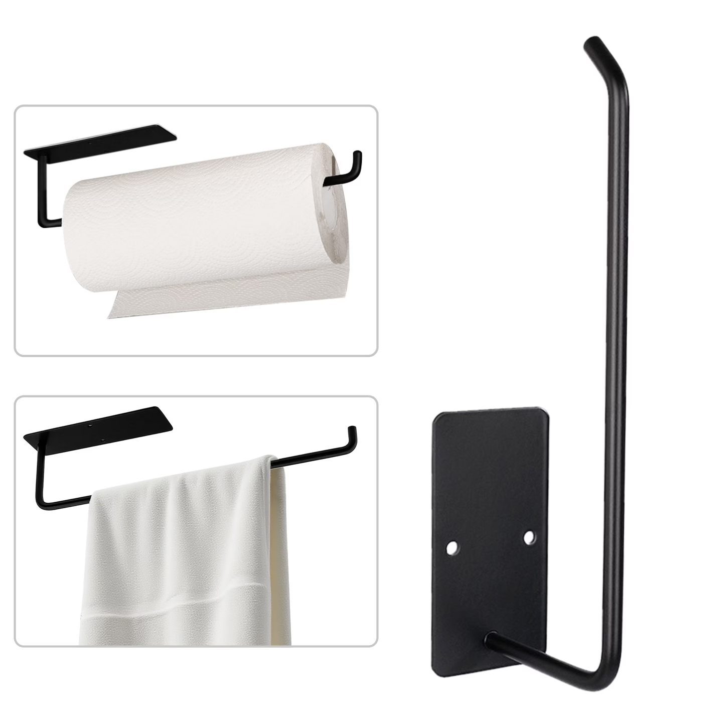YUOFD Stainless Steel Paper Towel Holder, Towel Racks for Bathroom, 10.47 Inches