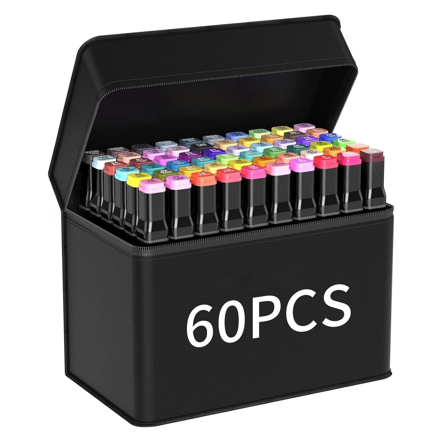 60 Colors Alcohol Markers Set,ANUNU Dual Tip Art Markers，Drawing Markers