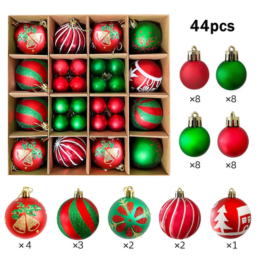 Christmas Ball Ornament Set, 44 Pieces Christmas Tree Ornaments For Christmas Tree Decoration Multicolor Shatterproof Christmas Balls For Holiday Party Wreath Garland Home Interior Decoration Gifts