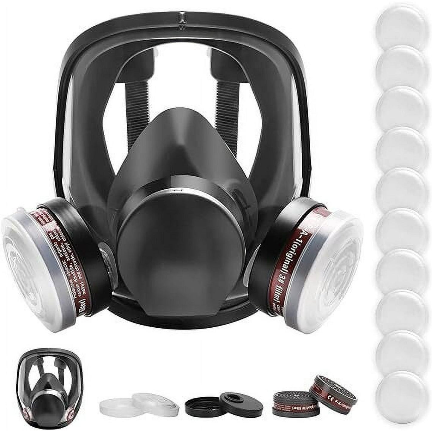 Full Respirator Mask with Activated Carbon Filter