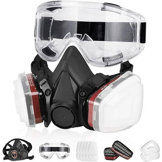 Panbear Reusable Full-Face Respirator 6200, Black