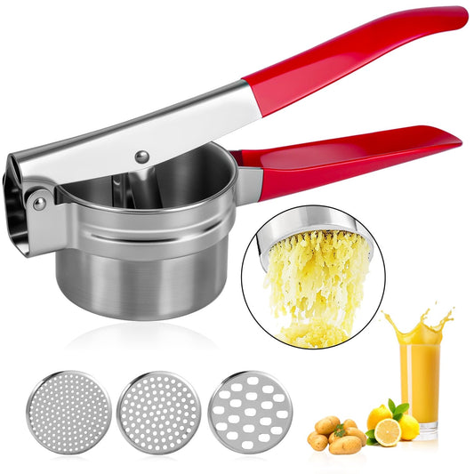 FANGNISN Potato Ricer 15oz Stainless Steel, Sturdy Masher for Creamy Mashed Potatoes