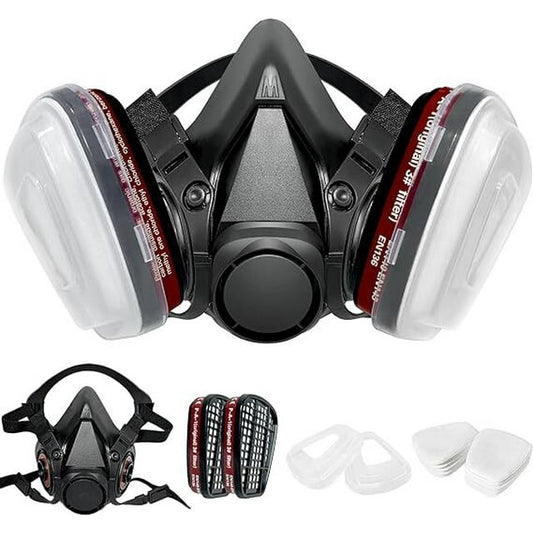Respirator Mask With 6001 Filters, Gas Masks Survival for Painting, Organic Vapors