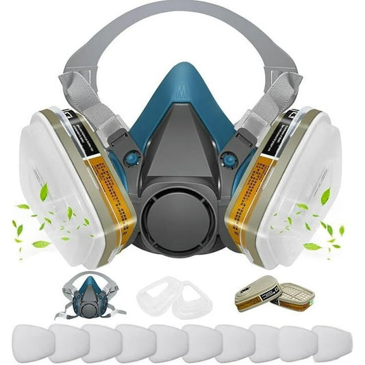 Reusable Respirator Mask with Filters 6001，ANUNU Reusable Paint Mask